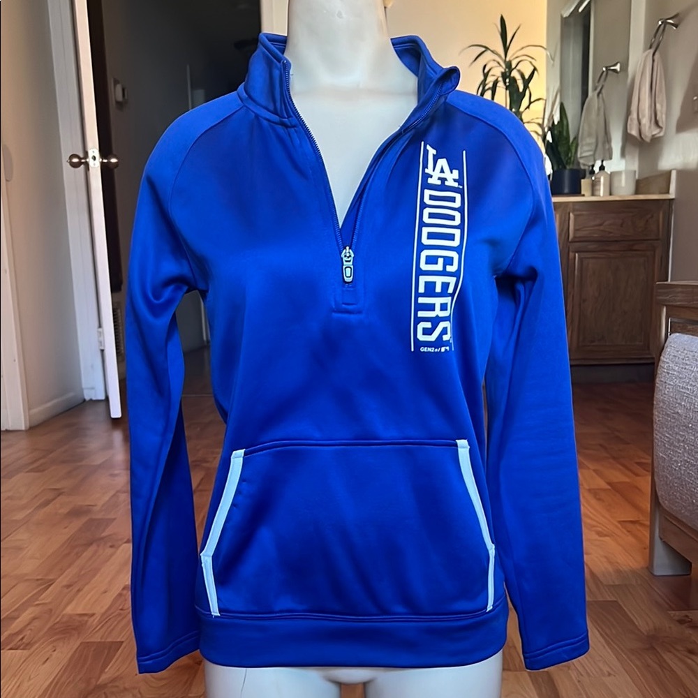 LA Dodgers Blue Quarter-Zip Pullover